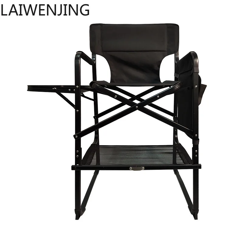 LYY  Portable Multifunctional Outdoor New European Style Folding Hairdressing Chair High Back Makeup Chair