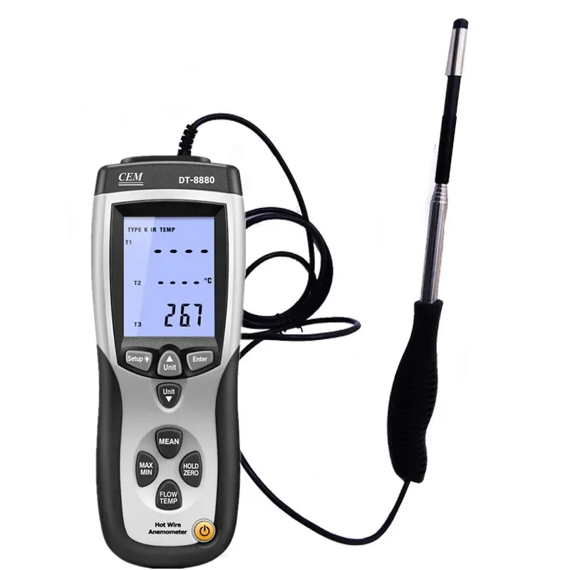 2025newCEM thermal anemometer wind instrument hot wire anemometer DT-8880