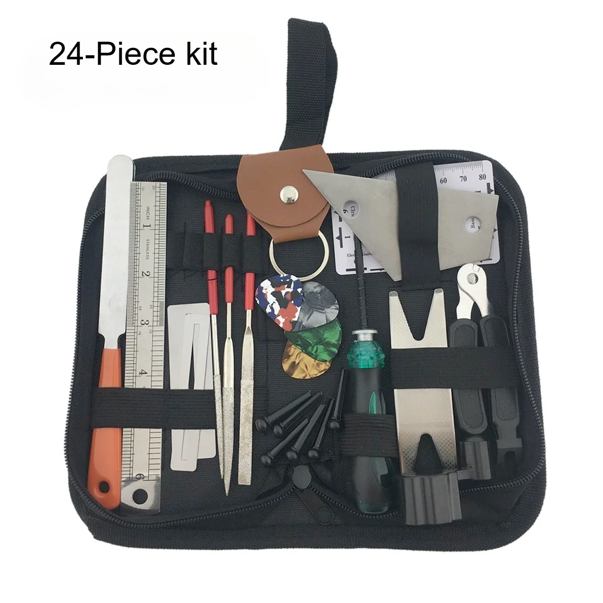 

Лидер продаж, набор инструментов для ремонта гитары из 24 предметов, аксессуары для гитары, аксессуары для музыкальных инструментов