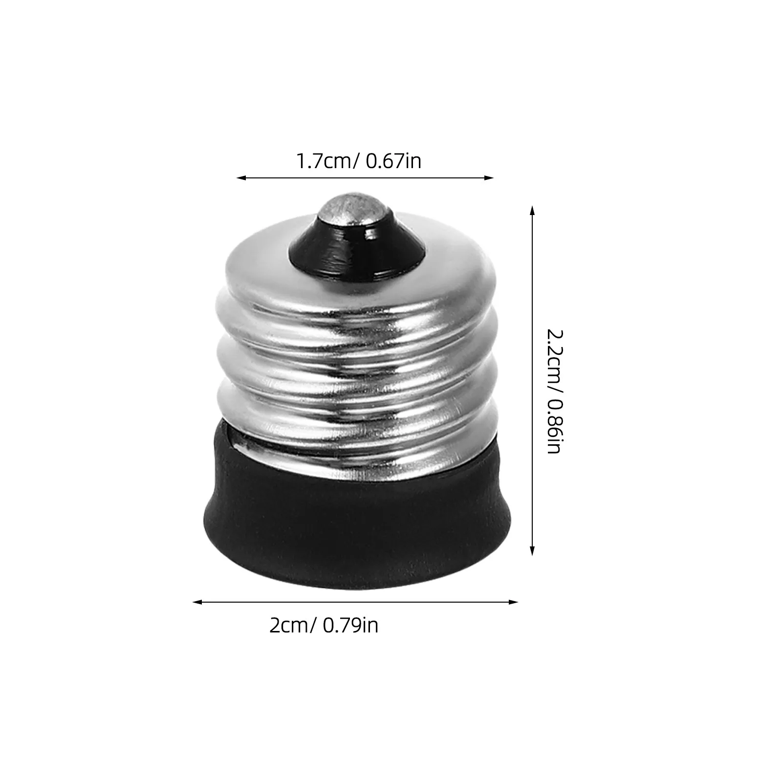 15Pcs Light Socket Adapter Lamp Holder Converter E17 to E14 Heat-Resistant Bulb Base Adapter Easy Install for Home Lighting