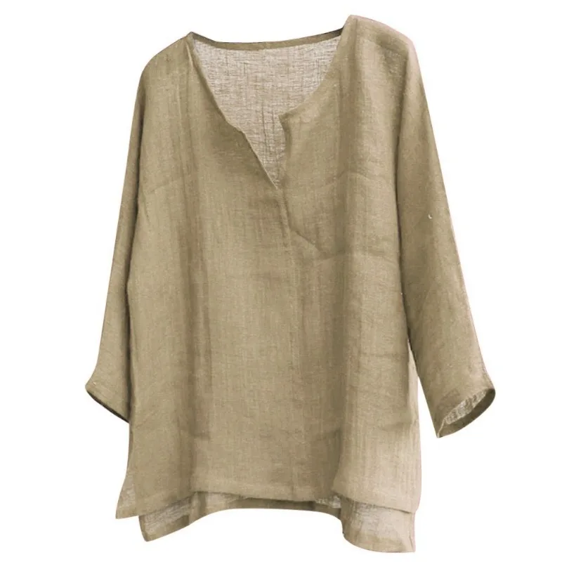 2024 New Spring/Summer Leisure Versatile Trendy Loose Linen Cotton Soft T-shirt Shirts Mens Shirts