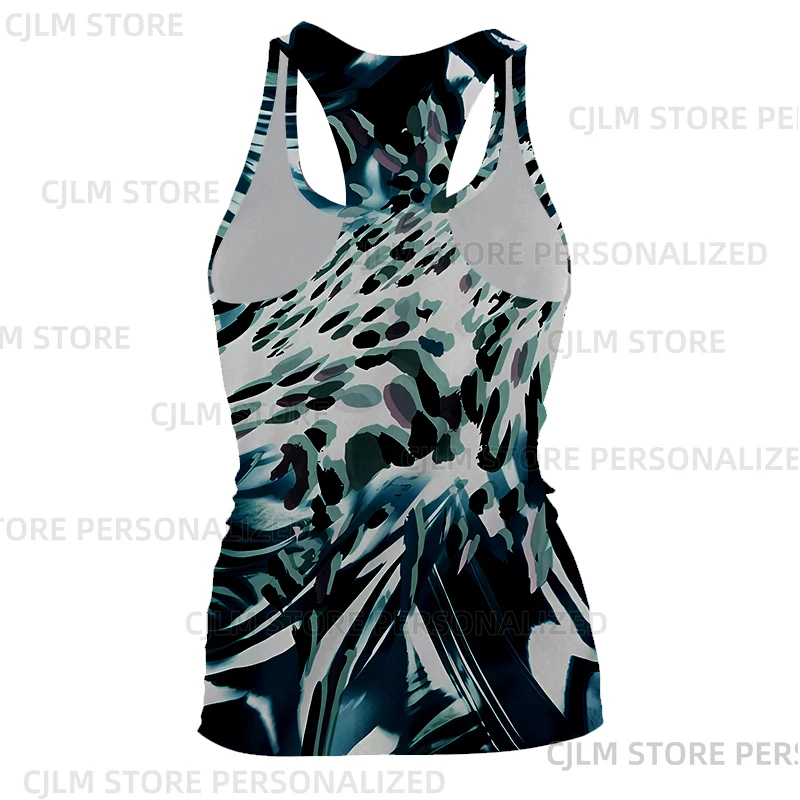 Gym Workout Men&Women Activewear Vest Artistic Blue Pattern Lightweight Sleeveless 3D Fashionable Comfort Breathable Summer Tank