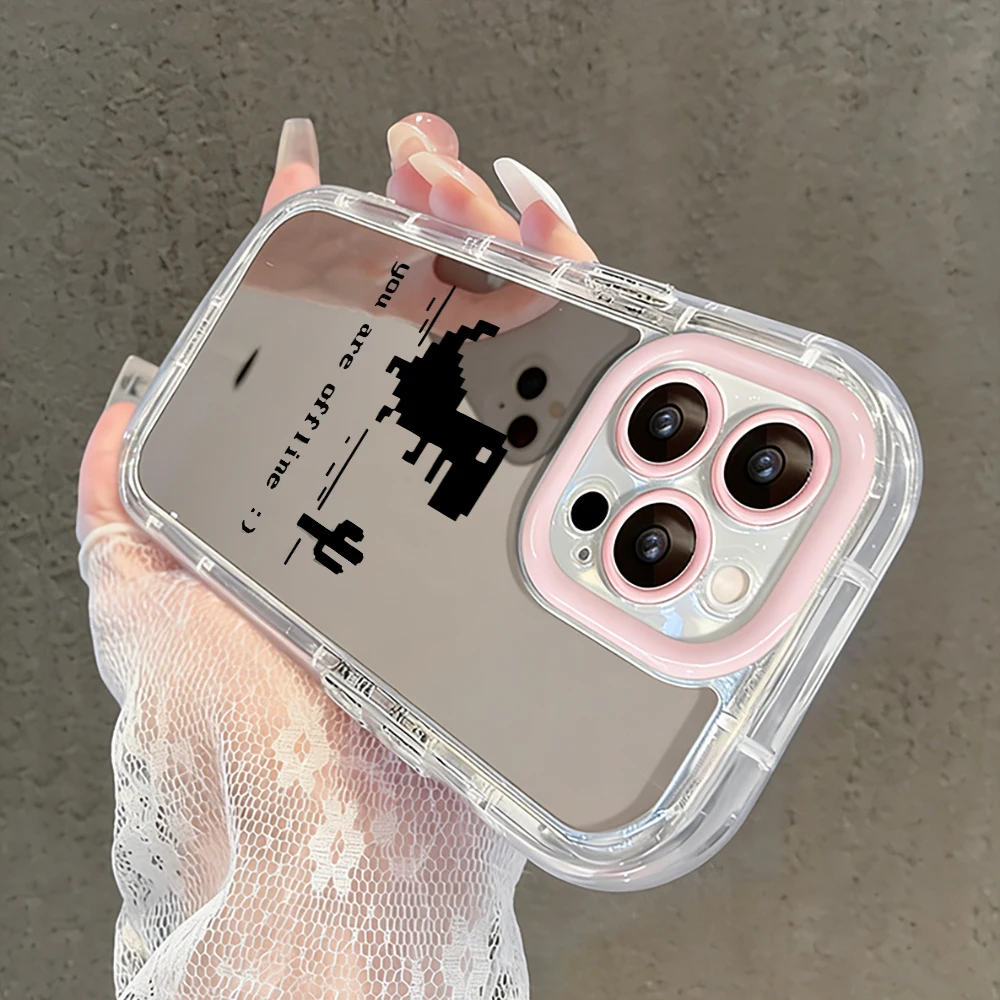Kreative Herz-Graffiti Air Cushion Spiegel-Handyhülle für iPhone 17 15 14 16 Pro Max 13 12 11 Pro X XR XS 7 8 Plus 17Air Cover – Detail 4