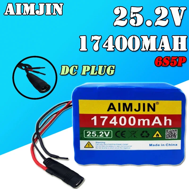 

100% New 25.2V 17.4Ah 6S5P 18650 lithium battery pack ,For battery Outdoor power supply, etc