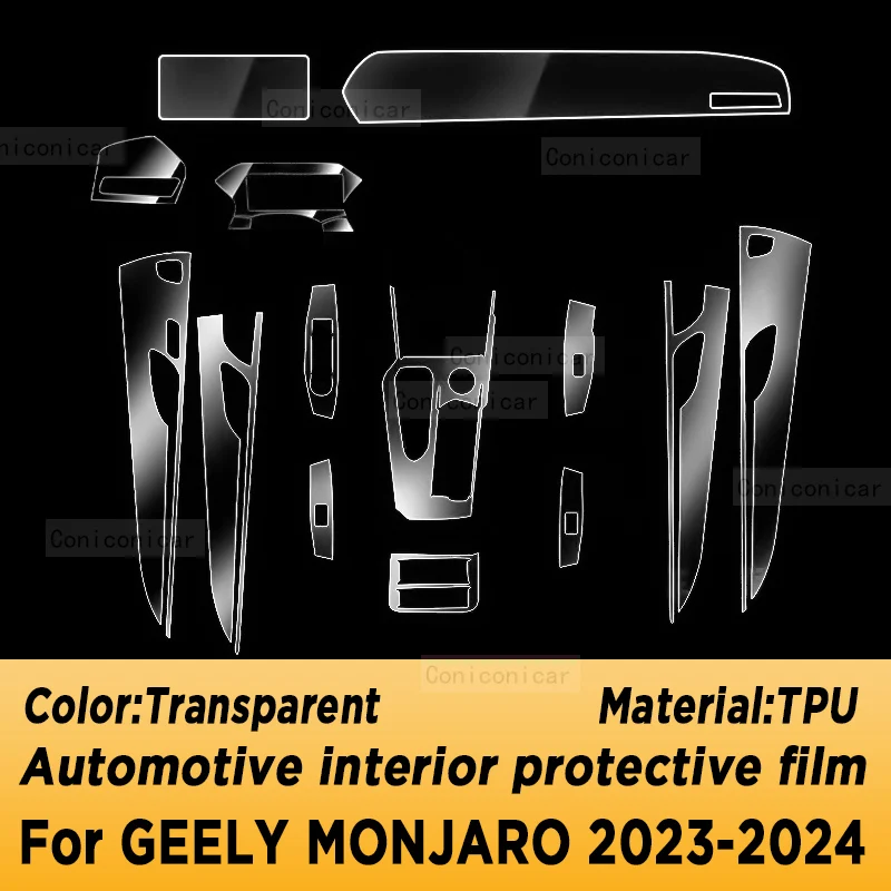 Voor GEELY Monjaro 2022-2024 Panel Navigatie Scherm Auto-interieur TPU Beschermfolie Cover Anti-Kras Sticker