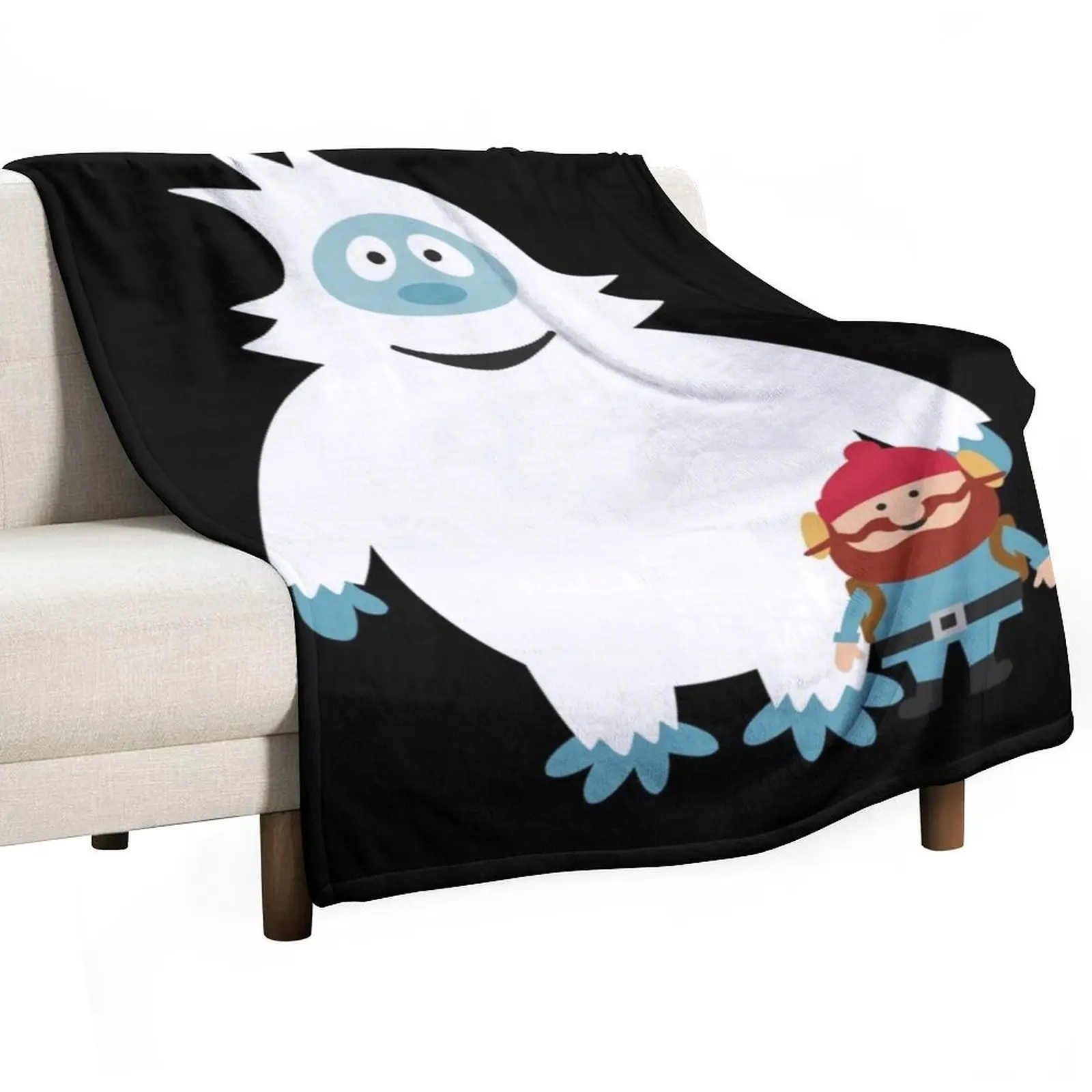 

Abominable Snowman Friend T-Shirt Throw Blanket Flannels Moving warm for winter Blankets For Bed Blankets