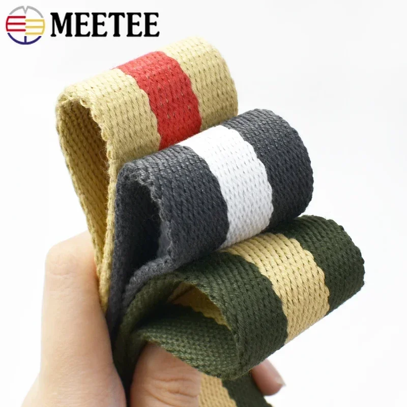 1/2/3/5M 38mm 2.5mm Thick Polyester Cotton Webbing Tapes Jacquard Ribbon Band Bag Strap Bias Binding DIY Sewing Accessories