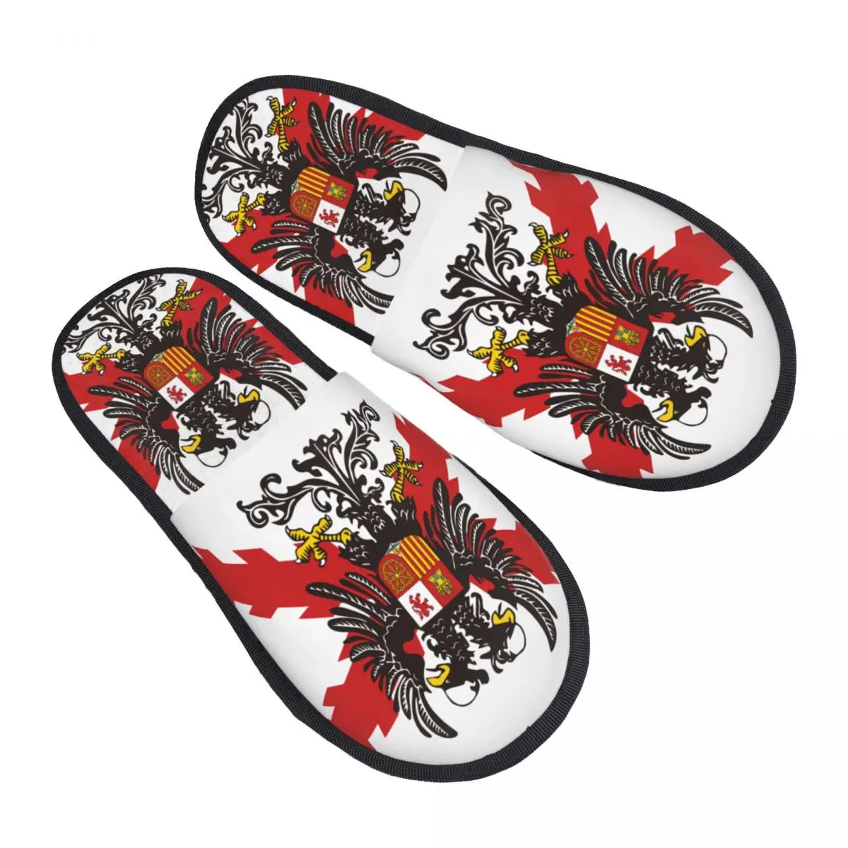 

Домашние тапочки испанского легиона на заказ, женские уютные тапочки из пены с эффектом памяти, Испания, бордовый крест, без шнуровки, гостиничные тапочки