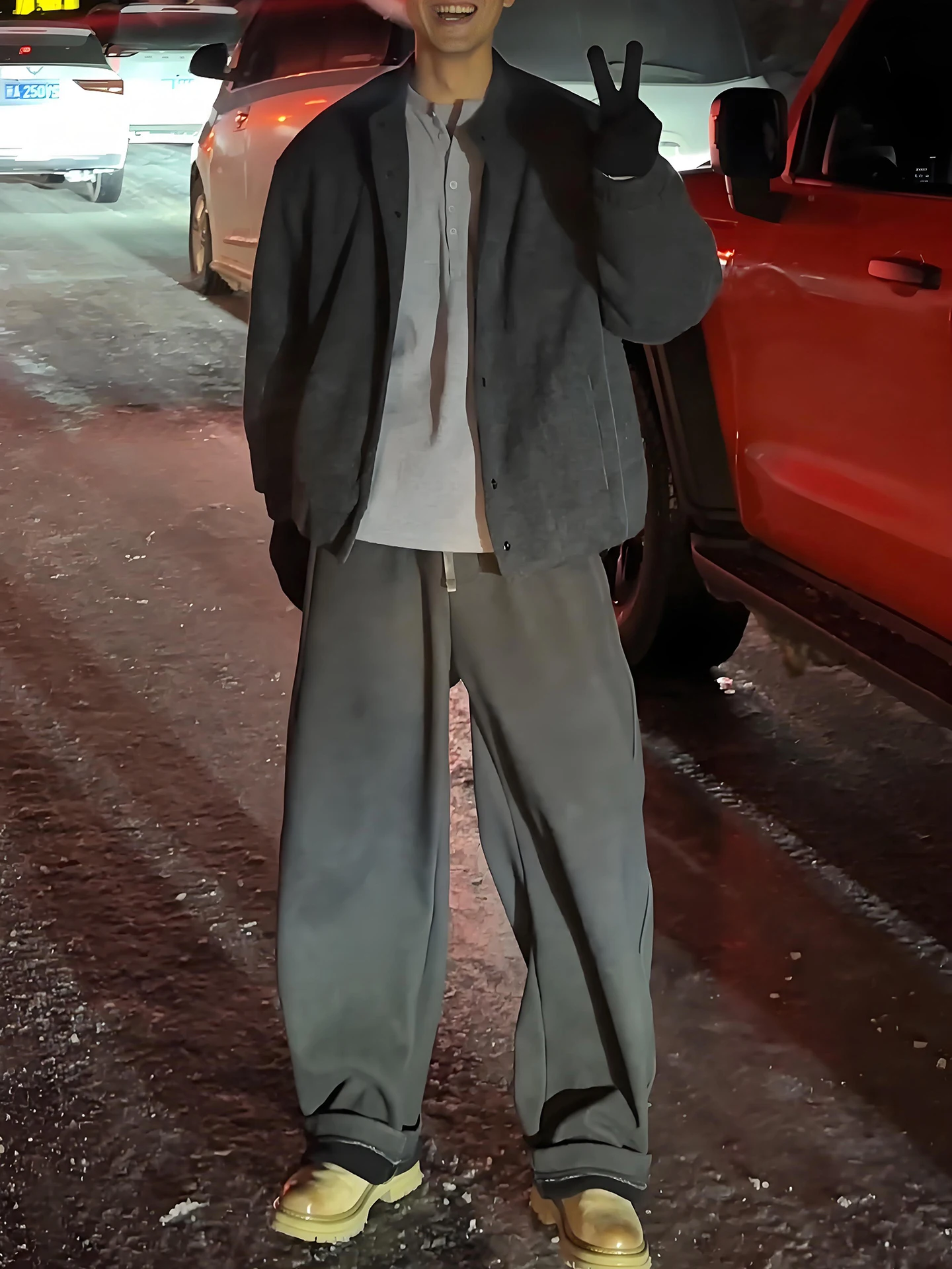 

Мужские брюки Deep Ey American Fce с широкими штанинами, на подкладке, для осени и зимы, плотные, с эффектом драпировки, прямого кроя, повседневные, спортивные, для отдыха