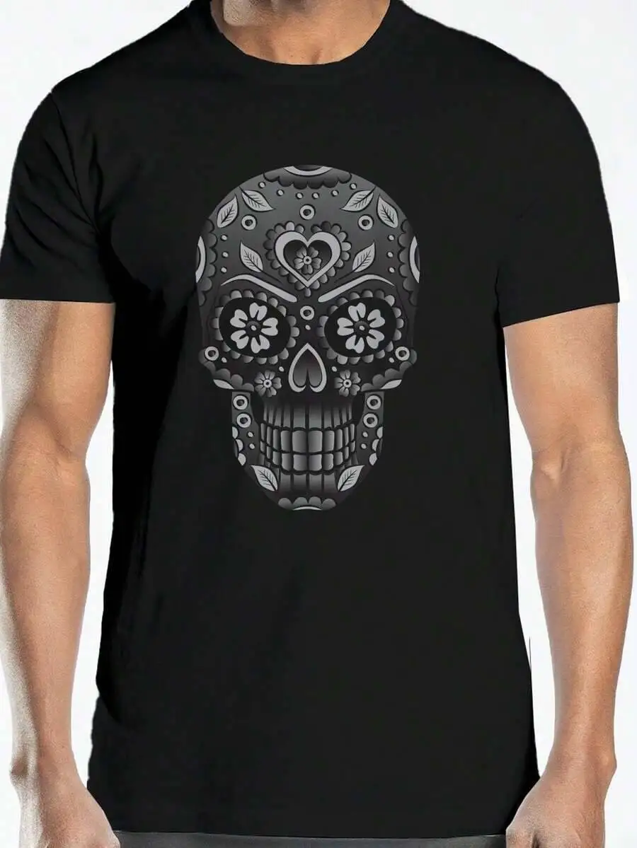 Skull Art Dratio, Top, Breathable& Soft Fabric, Men Shirts Graphic, Comfortable For A Relaxing Picnic Or Outdoor 100% Cotton