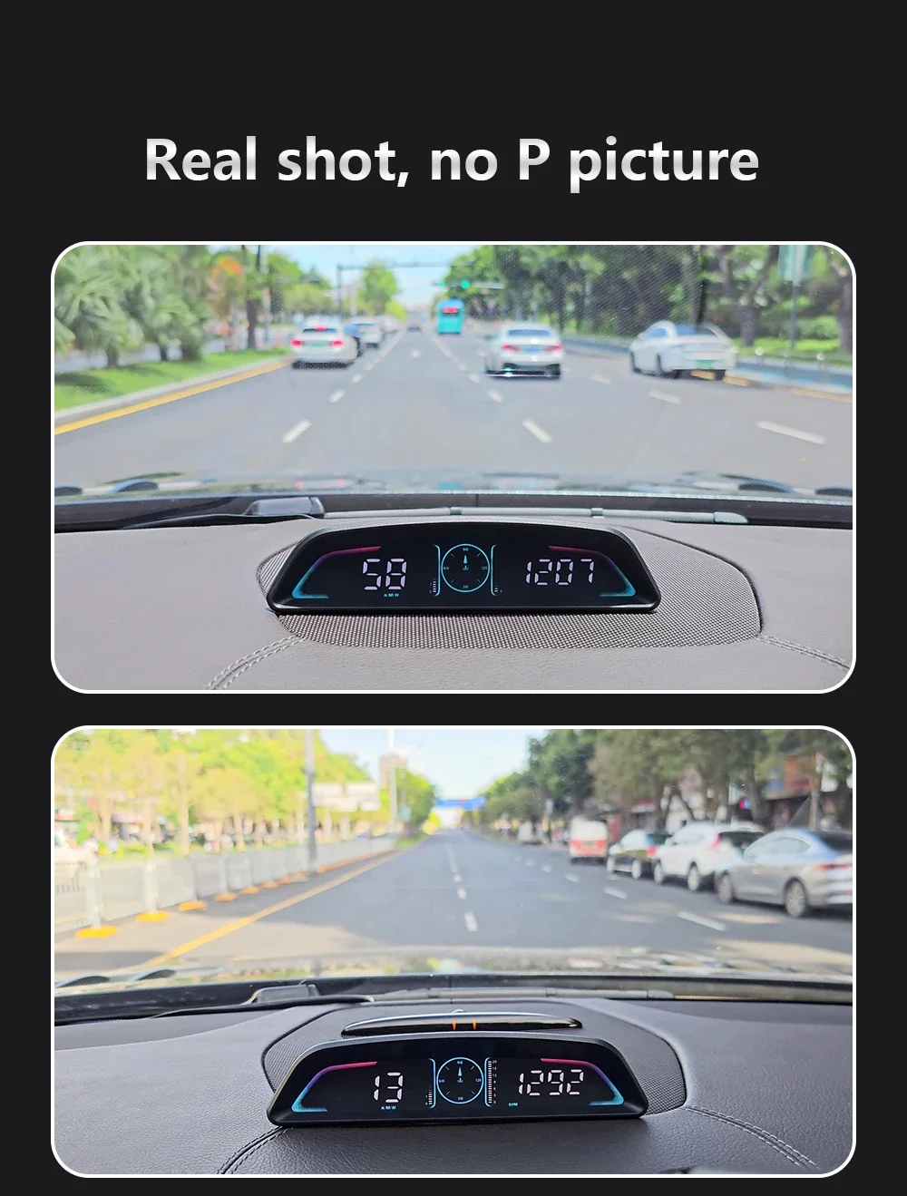 B3 OBD HUD Auto Head-Up-Display Digitaler Geschwindigkeitsmesser Drehzahlmesser Wassertemperatur Voltmeter Alarmfunktion Elektronikzubehör für Benzinfahrzeuge – Detail 13