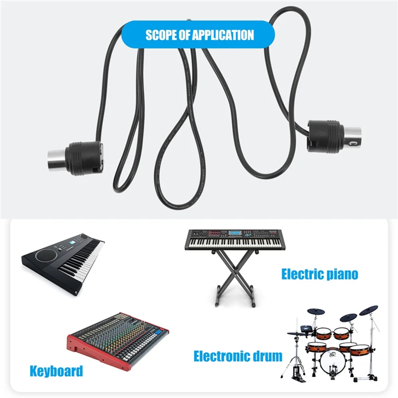 CJSD-2X MIDI DIN 5PIN ذكر إلى كابل ذكر MIDI 5 دبوس DIN التوصيل إلى 5 دبوس DIN تمديد الصوت كابل ذكر Din-5Pin M/M كابل