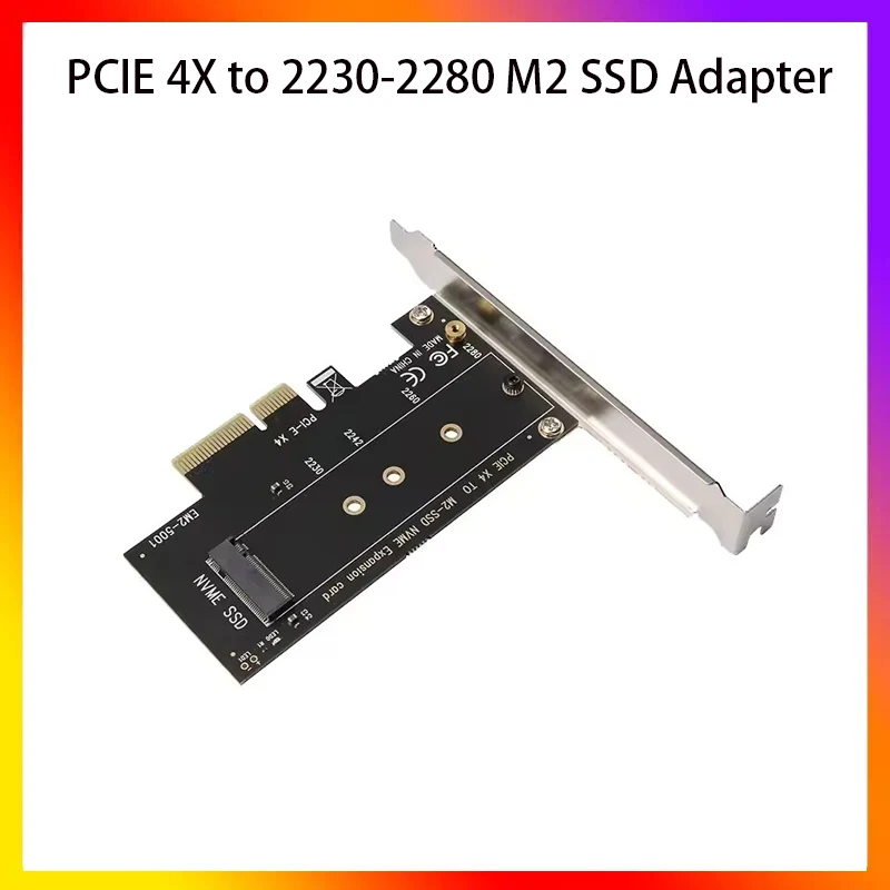 

NVME SSD M2 PCIE 1x Адаптер PCIE — M2 Адаптер M.2 NVME SSD — PCI Express X4 Карта Riser Адаптер M Ключ для 2230-2280 M2 SSD