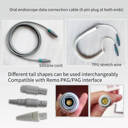 Imagen 2 del producto Cable de conexión para endoscopio intraoral Dental, cable de conexión para endoscopio intraoral con 8 pines en ambos extremos, cable de conexión para mango