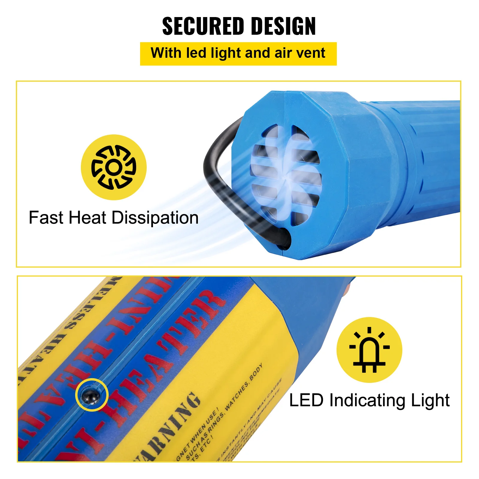 VEVOR-calentador de inducción de 1KW, Mini electromagnético sin llama con kits de bobinas 8/10 para uso automático, herramienta de reparación manual