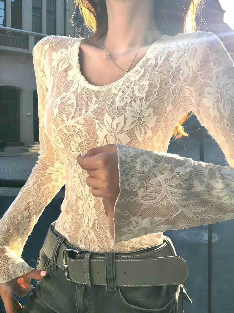 

Футболка Pure Desire Spicy Girl Bell Bot Long Sve Fce, женская осенне-зимняя новинка, маленький дизайн, облегающий крой...