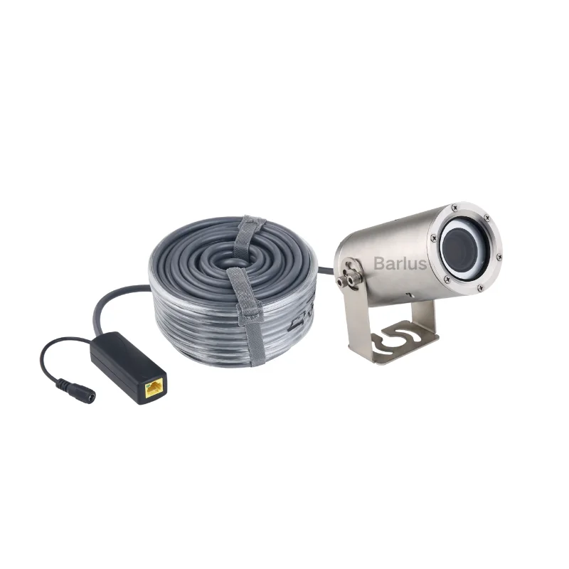 กล้องใต้น้ำแบบอนาล็อกที่ทนทานต่อการกัดกร่อนของบาร์ลัส ใช้สำหรับการตรวจจับใต้ดิน การเพาะเลี้ยงสัตว์น้ำ และการใช้งานใต้น้ำอย่างแพร่หลาย