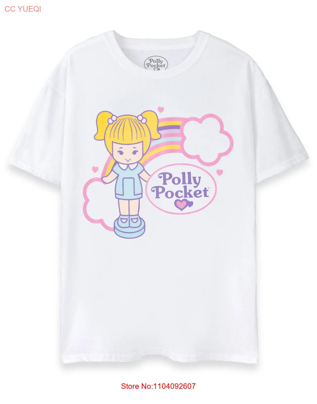 Polly Pocket White Doll Short Sleeved T-Shirt Womens