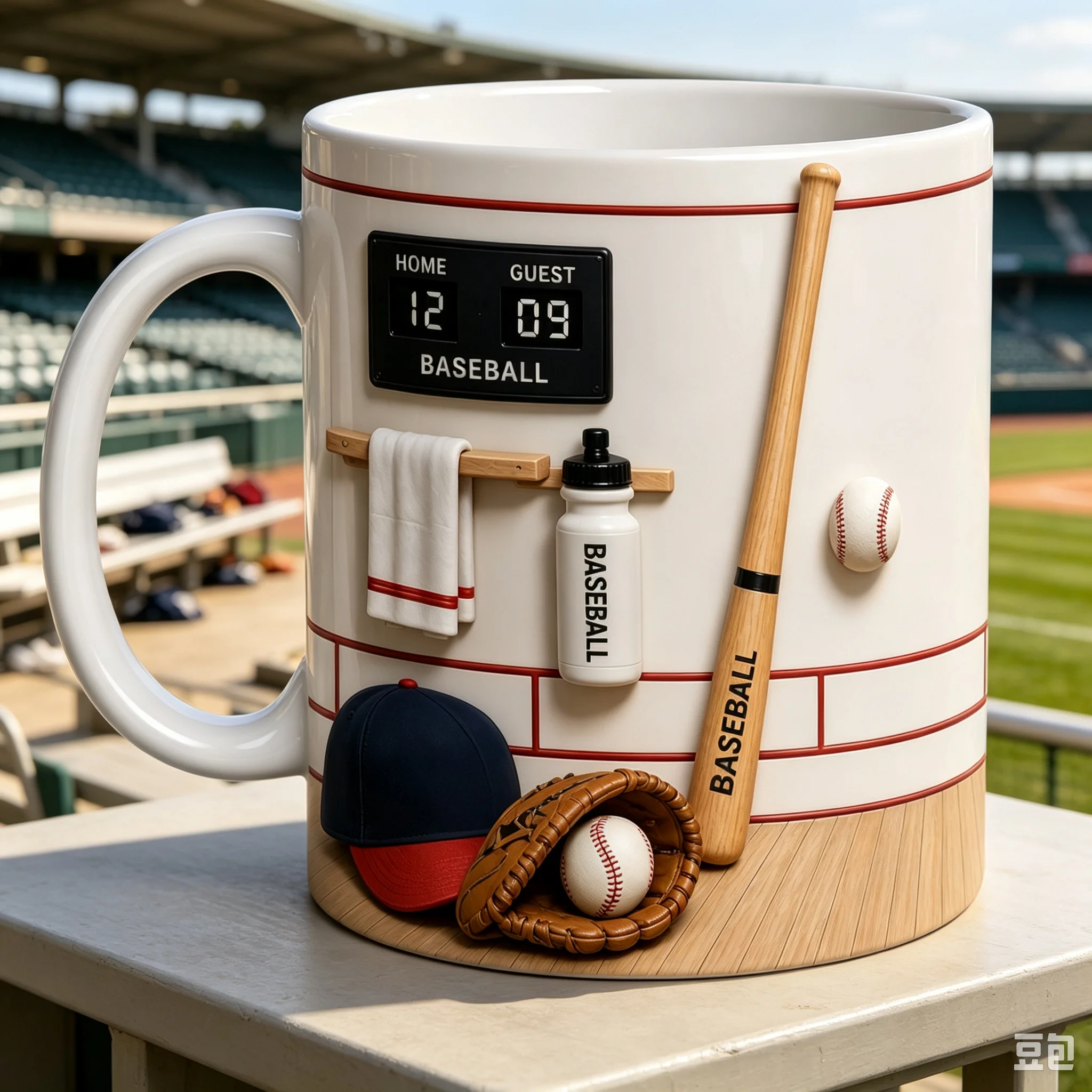 Personalised Baseball Player Custom Name Ceramic Mug, Novelty Sports Drink Cup, Custom Gift Idea for Baseball Fan Birthday