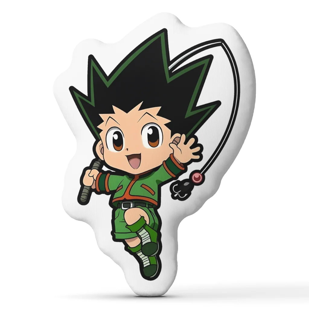 cute Chibi Anime Gon Freecss HXH Plush Pillow Cushion Irregular Stuffed Throw Pillow Home Decor Gift Sofa Bed Couch