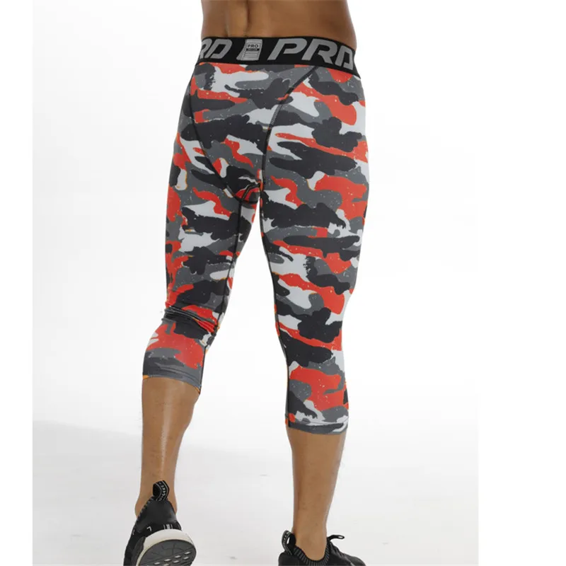 Men Kid Boy Girl GYM Capri Running Tights Pants Basketball Football Soccer Fitness Exercise Sport 3/4 Cropped Legging Shorts J69