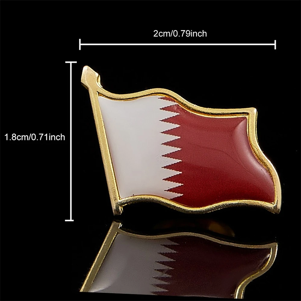 Middle East Qatar Patriotic Clothes Bag Backpack Symbol National Flag Lapel Pins Decoration