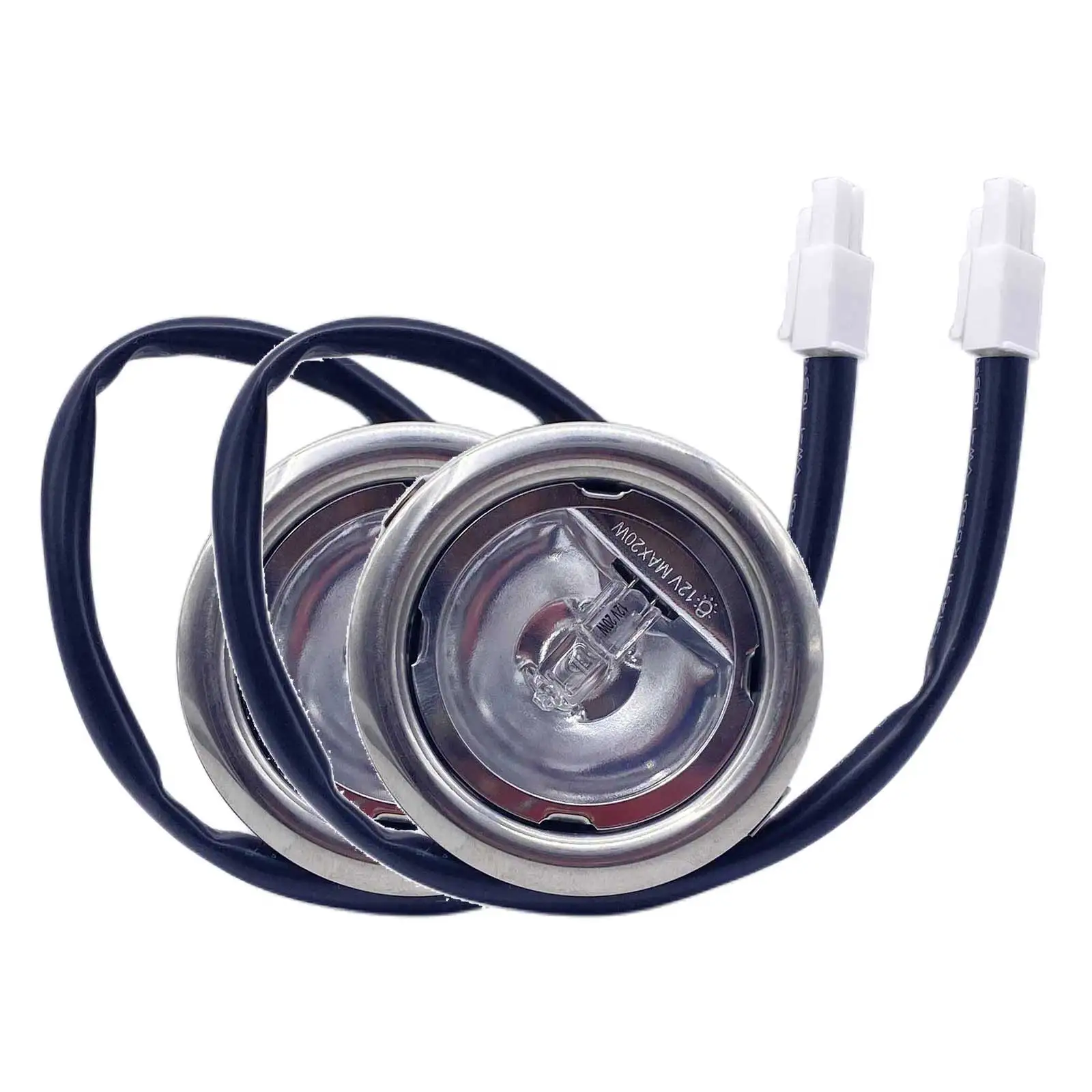 2x Stainless Steel Kitchen Smoke Hood Light AC 12V 20W for Hole 55mm/2.0in Recessed Smoke Exhaust Light Warm White 2700K