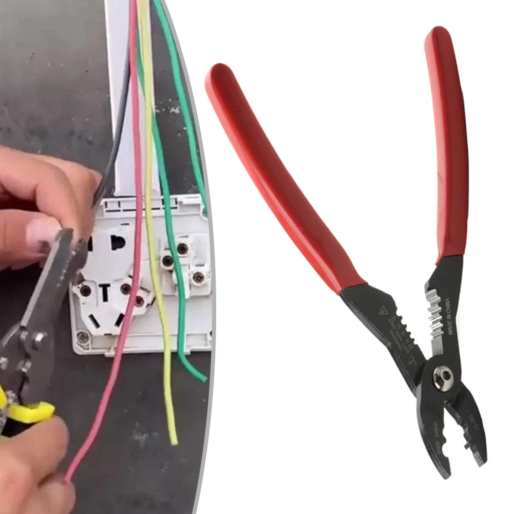 

210x80mm Squeeze Pliers Electrical Cable Stripping Crimping Tool Wire Stripper 12-20AWG Pliers Industrial Business Accessories