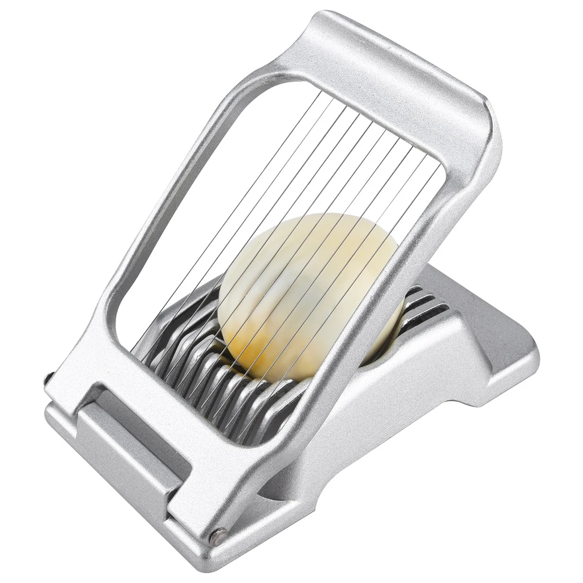 Egg Slicer Heavy Duty Aluminium Alloy Egg Slicer Cutter for Hard Boiled Eggs Fruit Multipurpose Egg Cutter Mini Manual Egg Dicer