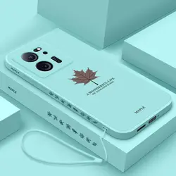 For Xiaomi Mi 13T Pro Case Soft Liquid silicone Maple leaf Skin protective Back Cover Phone Case For Xiaomi Mi13T Pro M13T Shell
