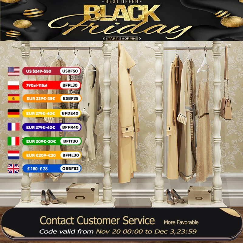 

Aesthetic Hanging Clothes Rack Design Nonslip Designer Storage Clothes Rack Living Room Luxury Wieszaki Na Ubranie Furniture