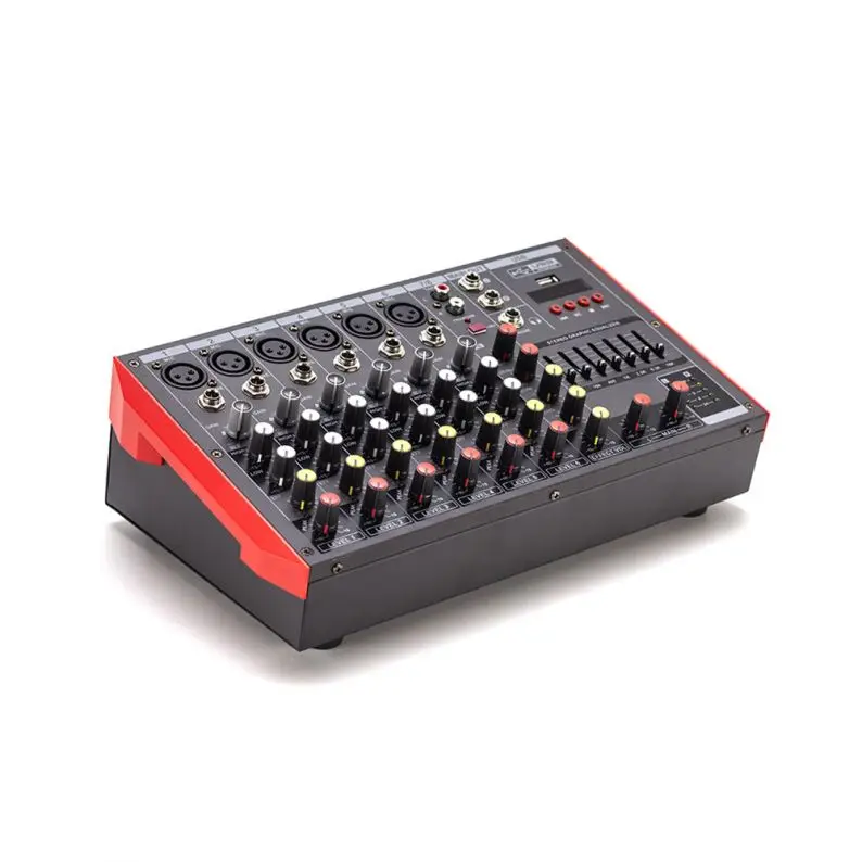 8 channel audio mixer console digital mixer console audio power audio mixer with wireless microphone BN-8A18