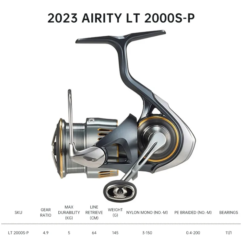 2023 DAIWA AIRITY LT/PC LT Spinning Fishing Reels 2000S-P 2000S-H