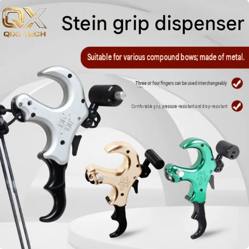 OnneX Heavy Metal Thumb Release Aid BF Replica Metal Archery Handheld Release for Compound Bow Competition Shooting