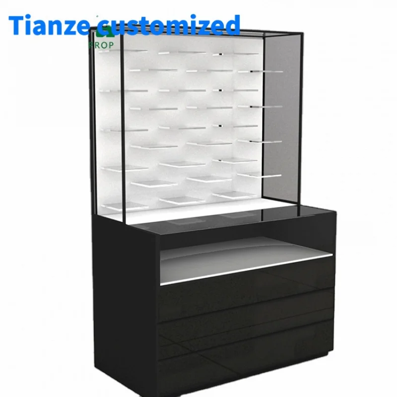 [Customized]Custom optical shop counter design eyeglasses display cabinet