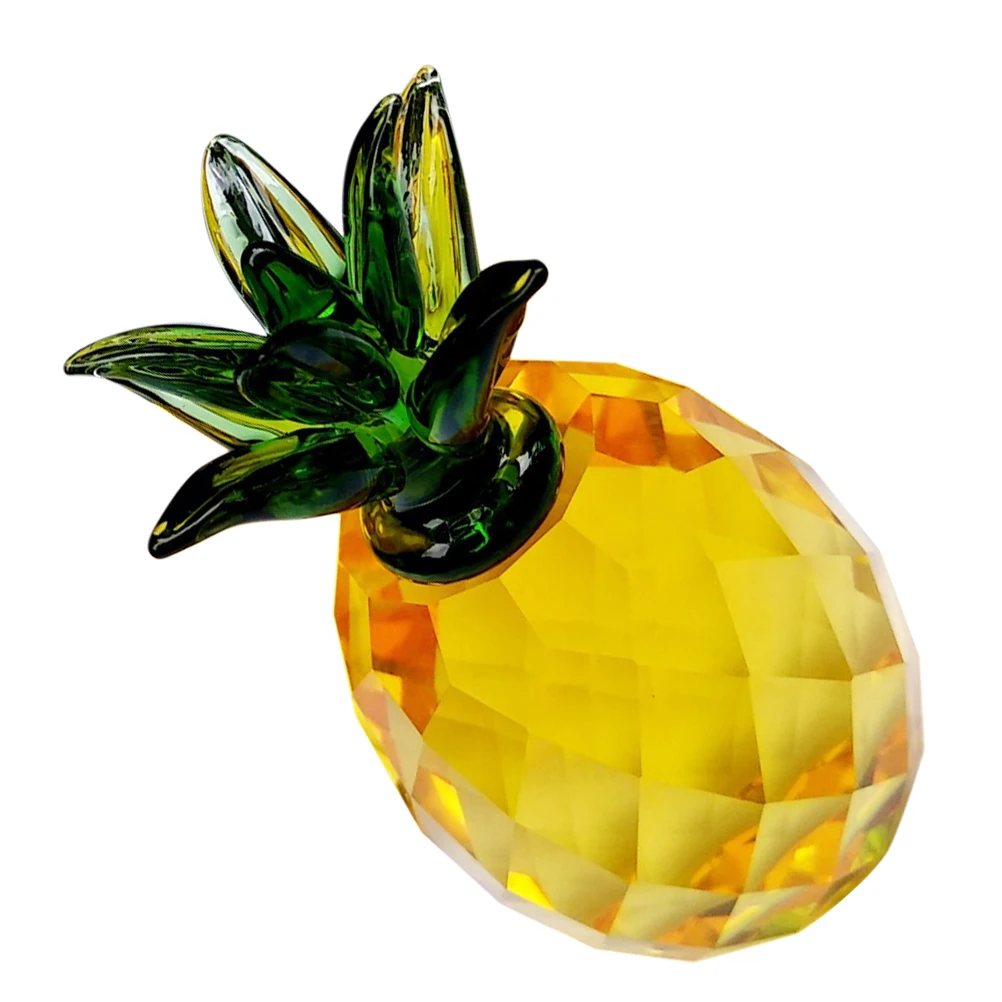 

Stylish Pineapple Shaped Crystal Ornament High End Desktop Decoration for Office Home Interior Design Table Centerpiece