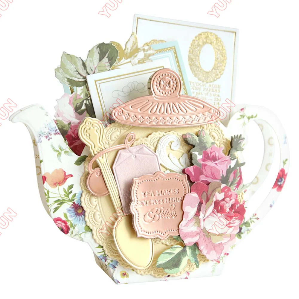 

2025 New Clever Sliding Card Big Die Easter Scene Teapot Box Dies Umbrella Praying Hands Die DIY Scrapbooking Diary Bigs Stencil