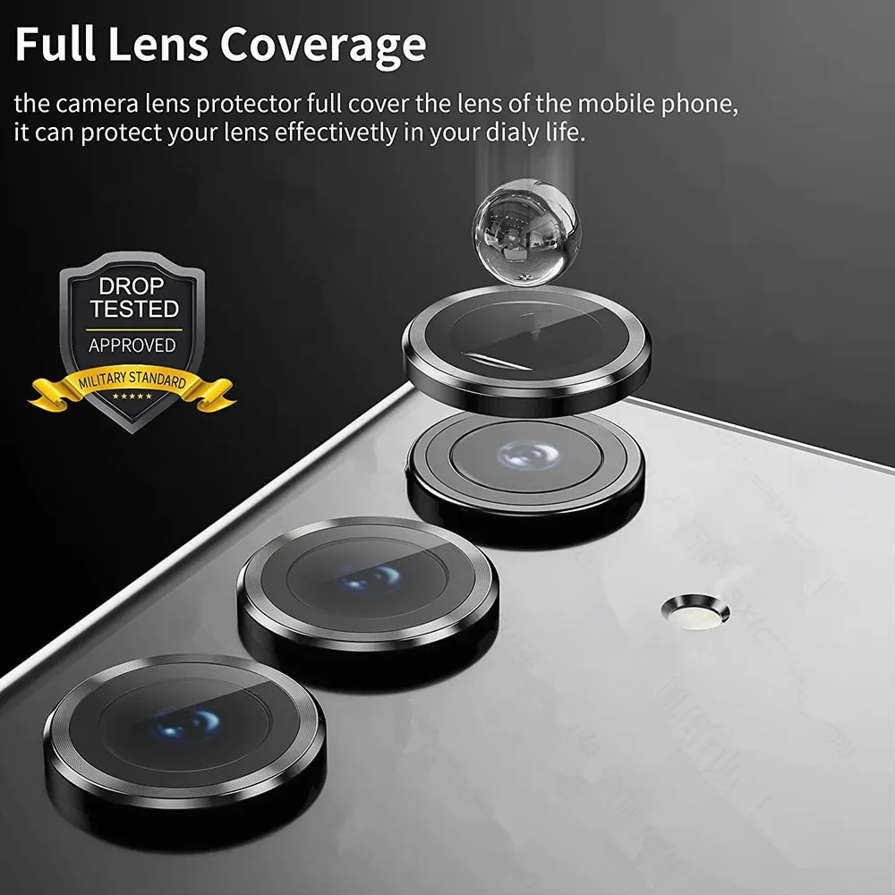 Achteruitrijcamera Beschermer Ring Case Voor Samsung Galaxy A55 A54 A35 A34 A25 A15 A14 5G Achterkant Gehard Glas Lensbedekking