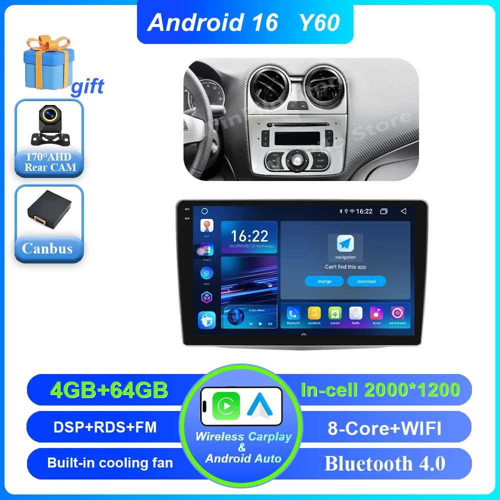 Autoradio Multimedia Video Player Voor Alfa Romeo MiTo 955 2008-2016 Android Auto Carplay GPS Navigatie Stereo WiFi 2K Scherm