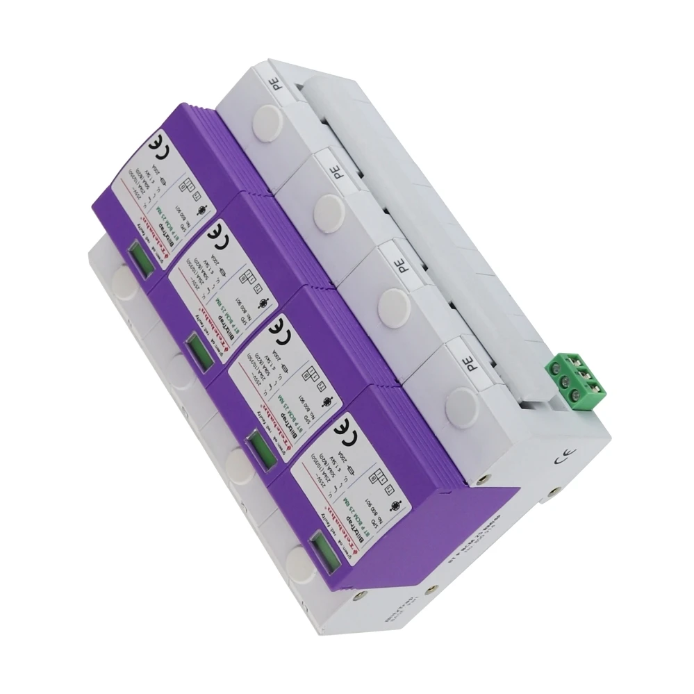 

TVSS Surge Protectors 255V AC T1+T2 25kA 50kA 75kA 100kA 4P 3 Phase TNS Surge Arrester SPD
