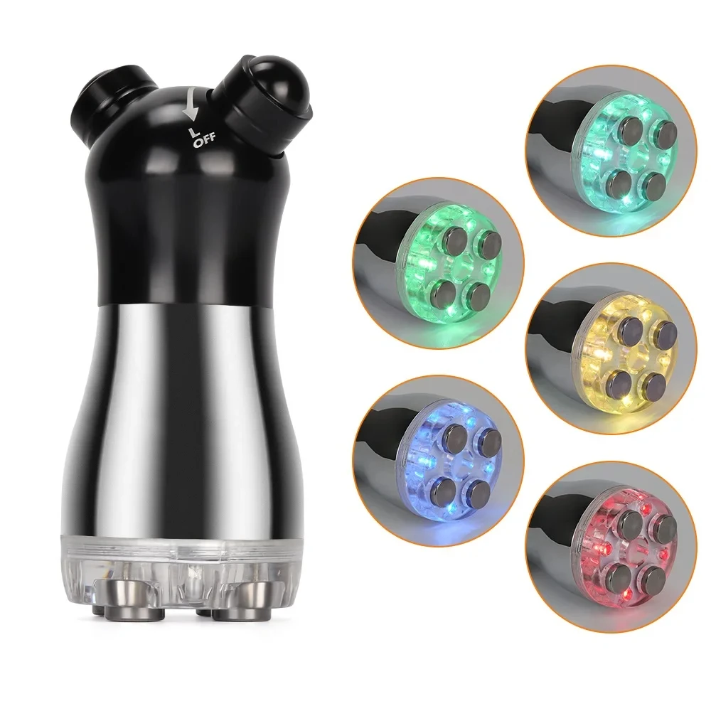 Multicolor Led Facial RF Beauty Device With Massage Head For Skin Firming Brightening Relaxation And Personal Face Care Tool