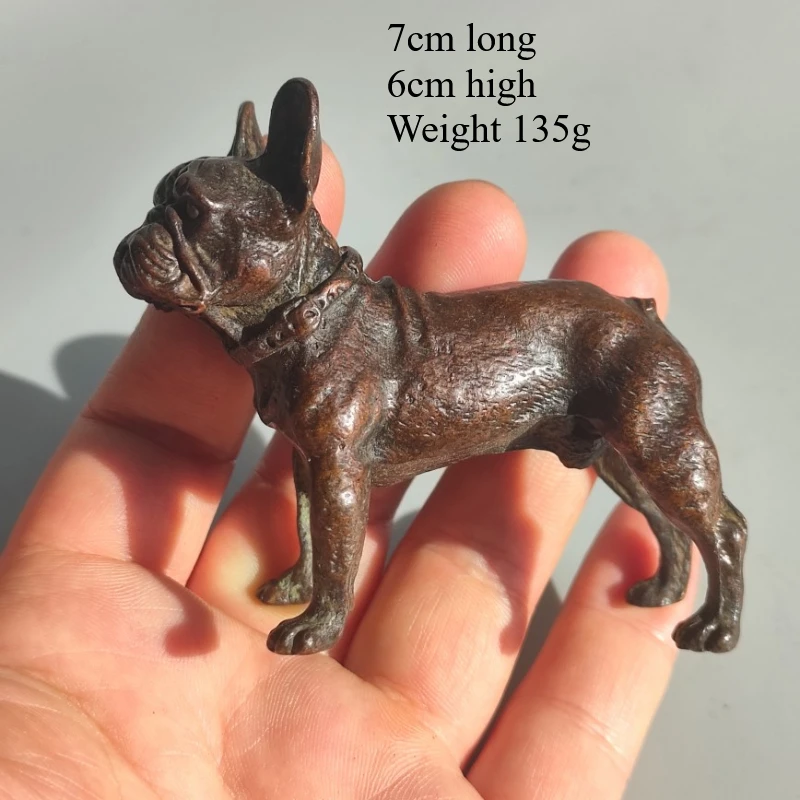 

Little Fairy/Antique Bronze Bulldog Figurine Desktop Miniature Tea Pet Ornaments Animal Living Room Home Desktop Decoration Gift