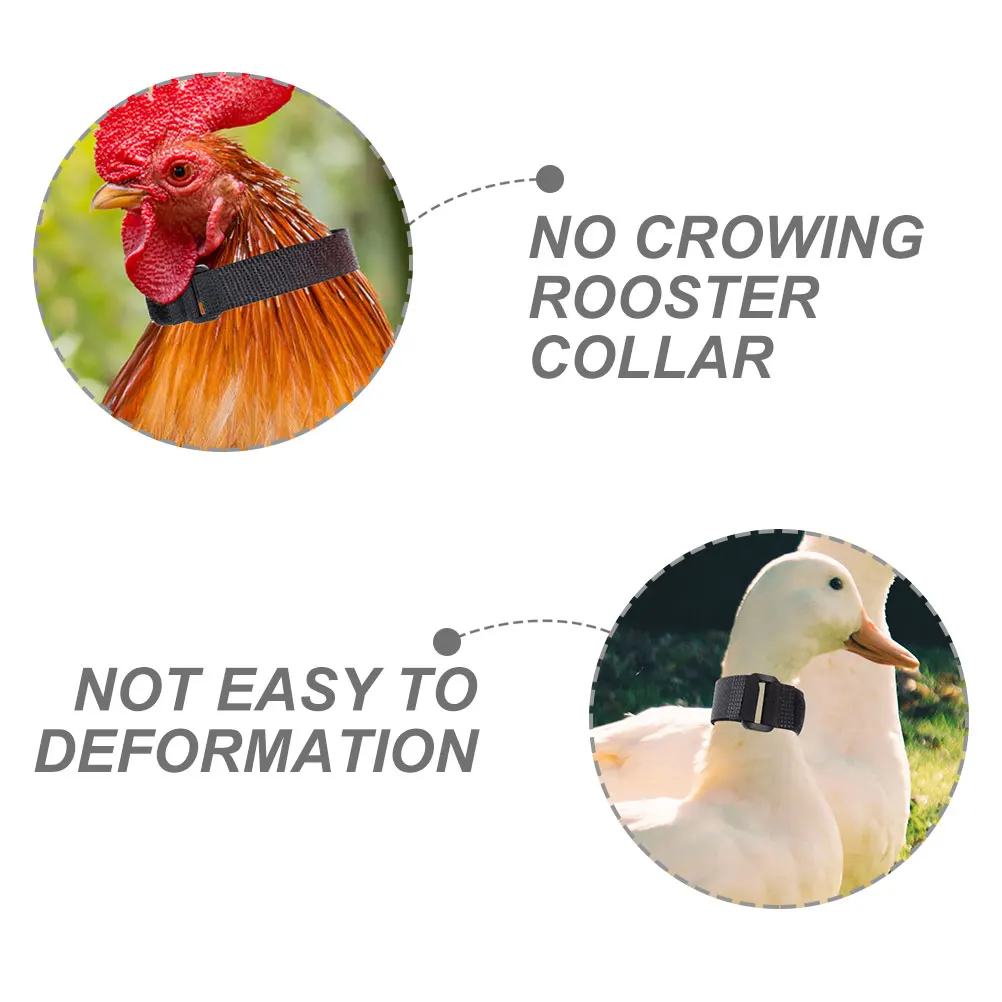 

4pcs Anti Crowing Collar Soft Adjustable Neckbands for Rooster Ducks Geese Poultry Noise Free Chicken Feeding Supplies