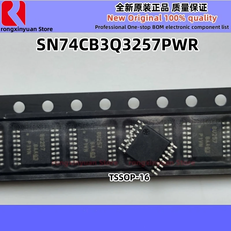 10Pcs 4 BIT 1 OF 2 FET MULTIPLEXER/ DEMULTIPLEXER SN74CB3Q3257PWR BU257 TSSOP16 SN74CB3Q3257PW SN74CB3Q3257 74CB3Q3257 100% New