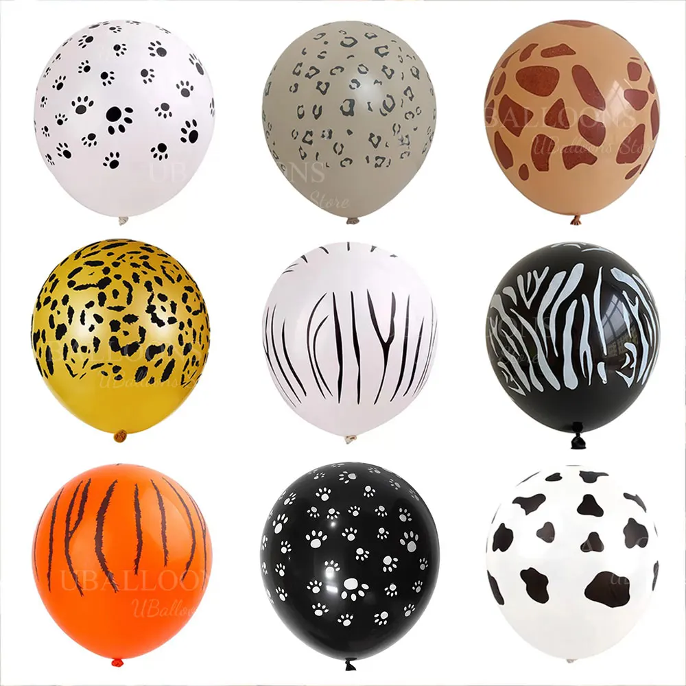 10–100 Stück Luftballons mit Giraffenmuster, 30,5 cm, Tiger, Leopard, Zebra, Dschungel, Tierballons für Safari, wilder Geburtstag, Babyparty-Dekoration