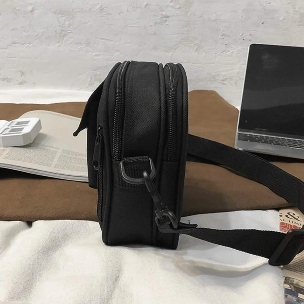 Handbag Oxford Cloth Crossbody Bag Fashionable Messenger Bag Phone Pouch Canvas Square Bag Hip-hop Travel Shoulder Bag