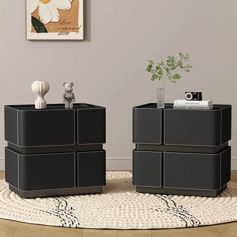 Modern Storage Bedside Table Elegant Nordic Luxury Chic Fashion Interior Bedroom Furniture