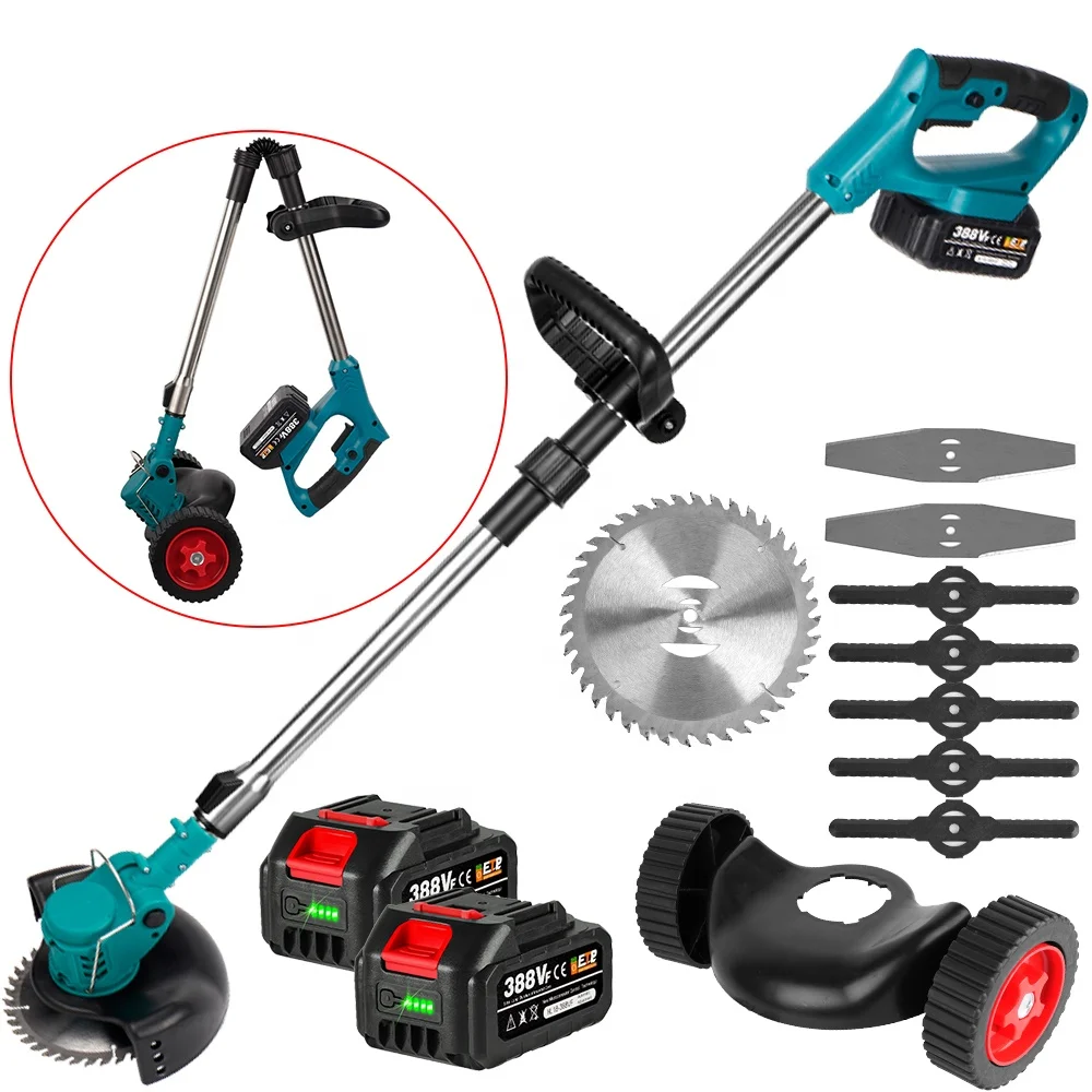 

Cordless Electric Lawn Mower Length Adjustable Handheld Rechargeable Garden Pruning Tools 1500W 6 Inch for Ma*kita 18V Battery