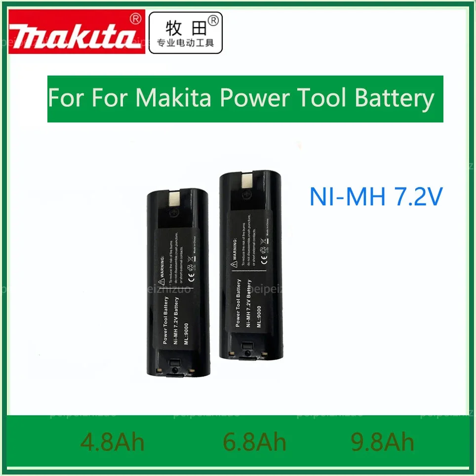 

7.2V 6800mAh Ni-MH Battery Replacement For Makita 7000 7002 7033 191679-9 192532-2 192695-4 632002-4 632003-2 7.2V Battery L50