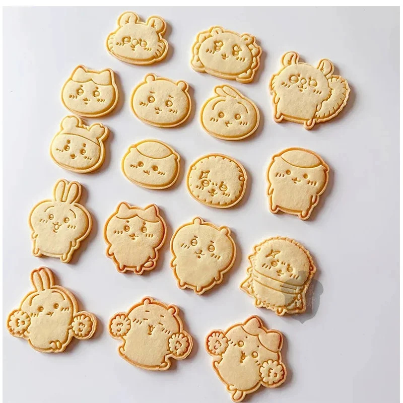 Chiikawa Cookie Cutters Mold Cute Usagi Hachiware Anime Biscuit Stamp Embossing Mould For Baking Fondant Clay DIY Pastry Decor